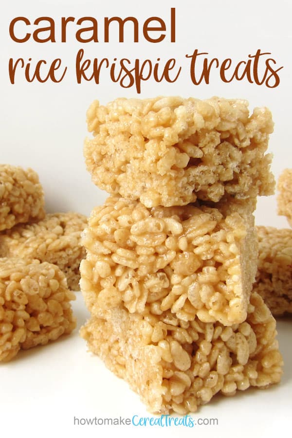 Caramel Rice Krispie Treats | howtomakecerealtreats.com