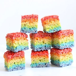 rainbow rice krispie treats 