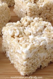 Vegan Rice Krispie Treats | howtomakecerealtreats.com