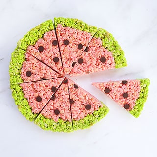 watermelon rice krispie treats