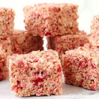 strawberry rice krispie treats recipe image