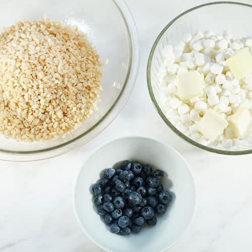 Blueberry Rice Krispie Treats No Bake Summer Dessert Idea