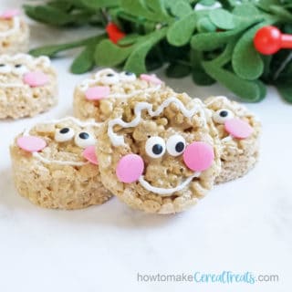 gingerbread Rice Krispie treats for Christmas