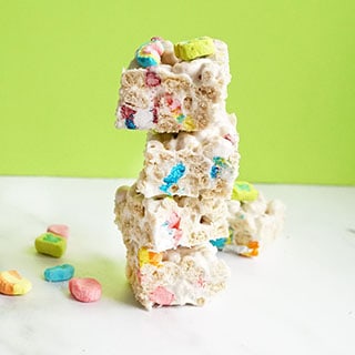 Lucky Charms Rice Krispie Treats for St. Patrick's Day