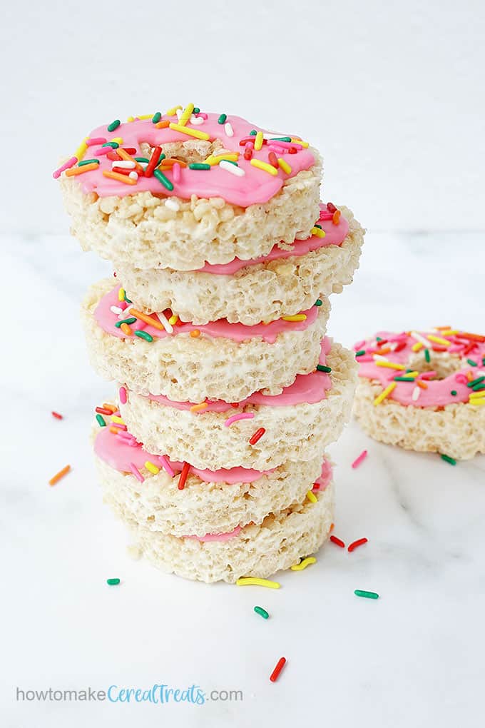 stacked donut cereal treats