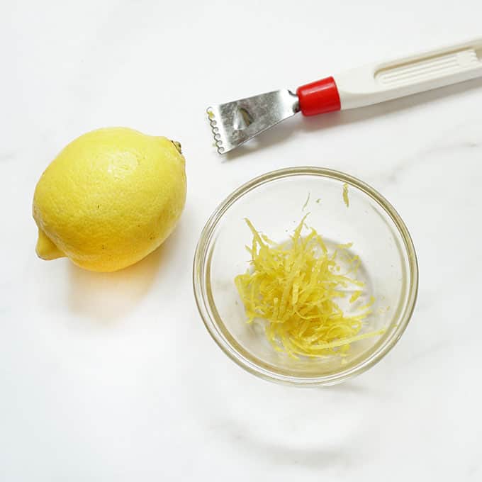 lemon zest for lemon Rice Krispie treats