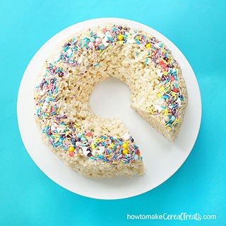 Rice Krispie Treat bundt cake for a non-traditional cake idea