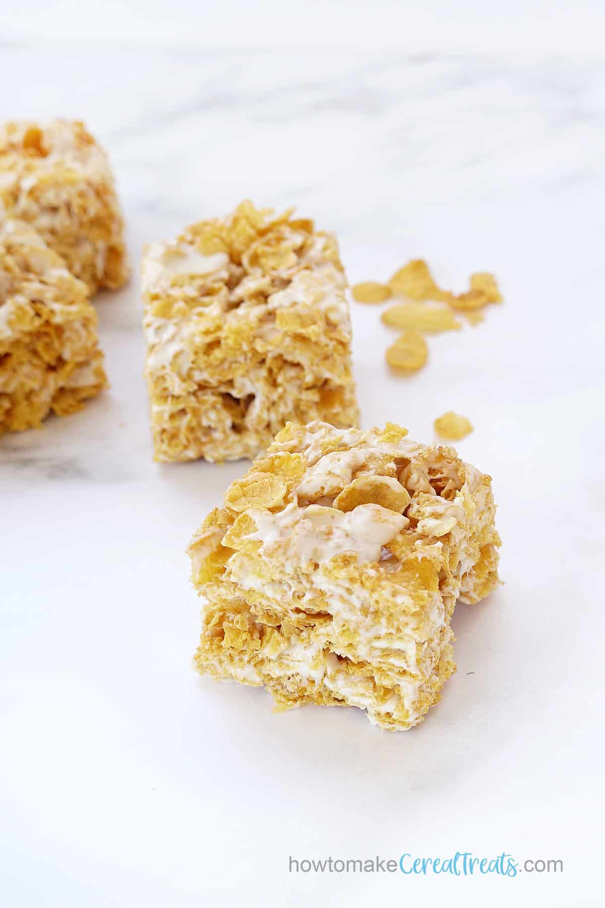 front view of Corn Flakes marshmallow treats