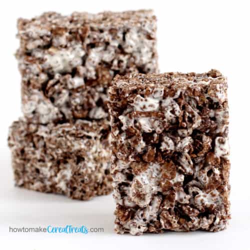 Marshmallow Cocoa Pebbles Treats Recipe Image