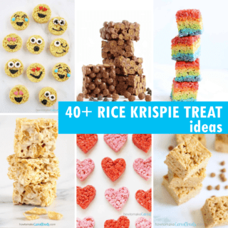 collage of Rice Krispie Treats