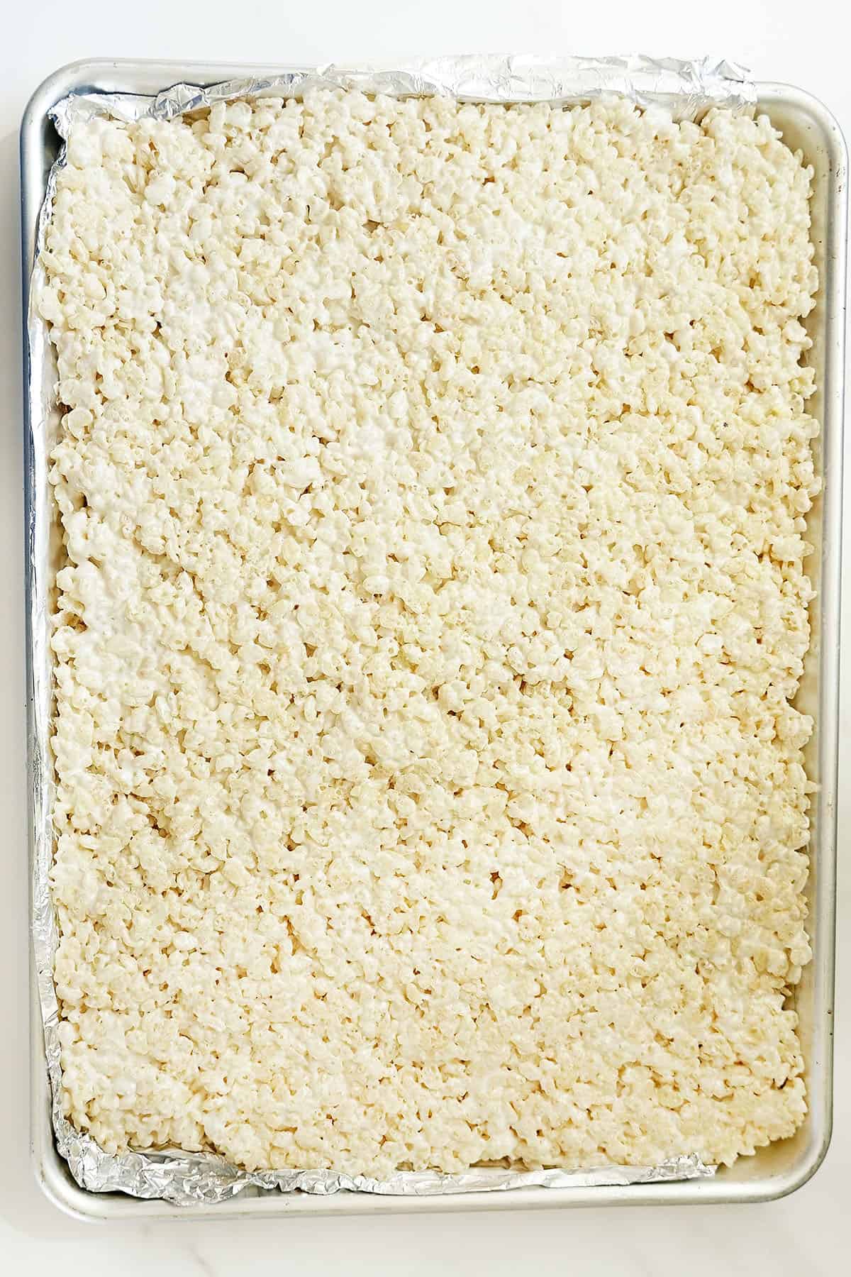 Baking tray rice krispie treats 
