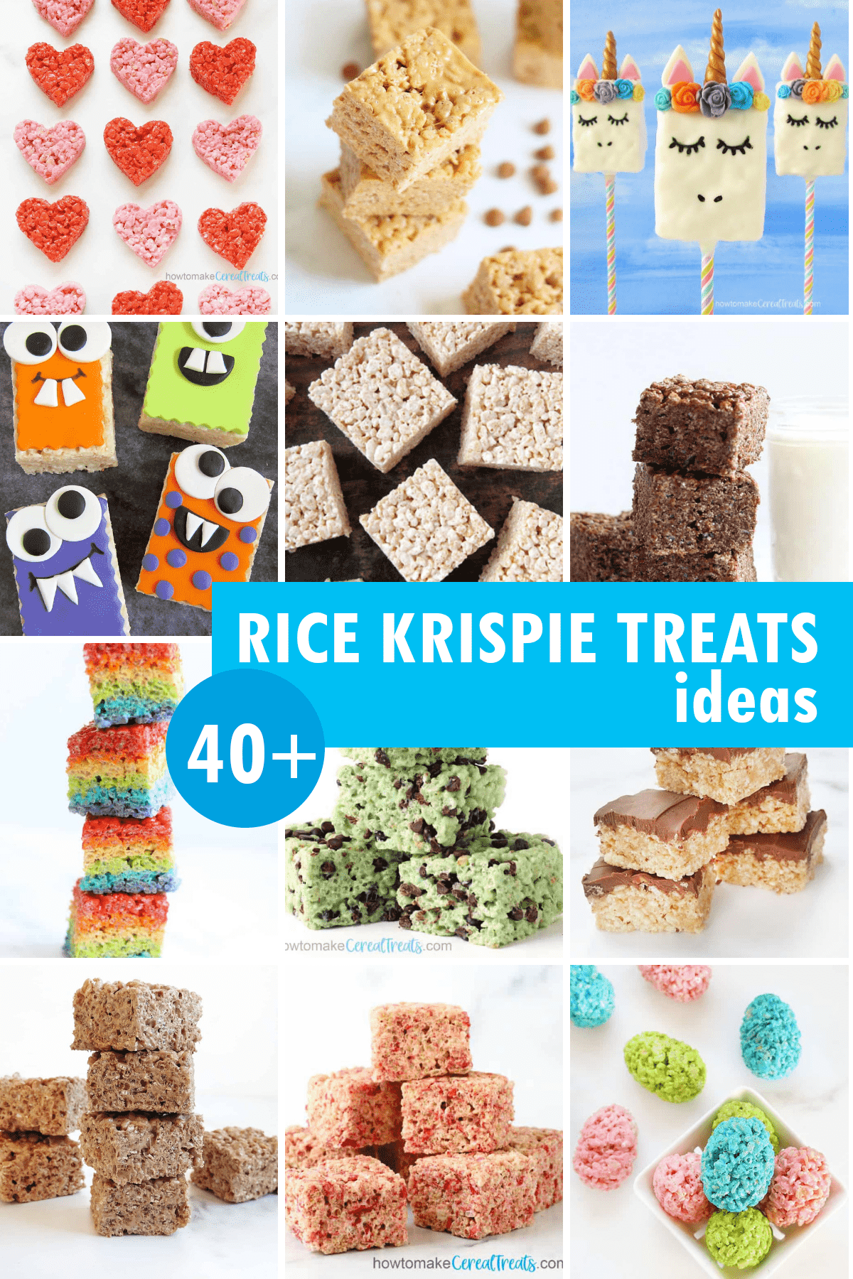 40+ CREATIVE and EASY Rice Krispie Treats variations 
