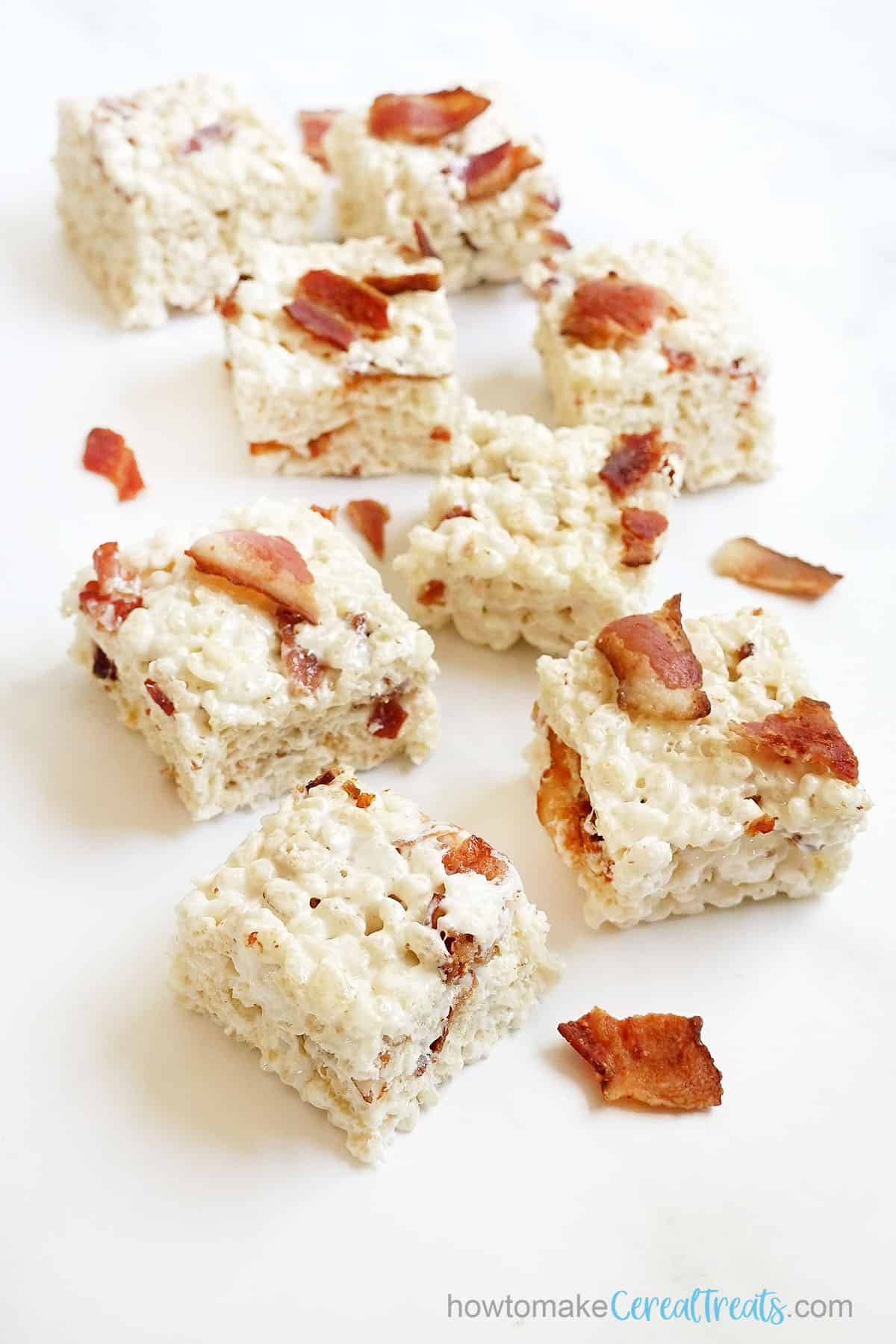 Rice Cereal Treats with bacon