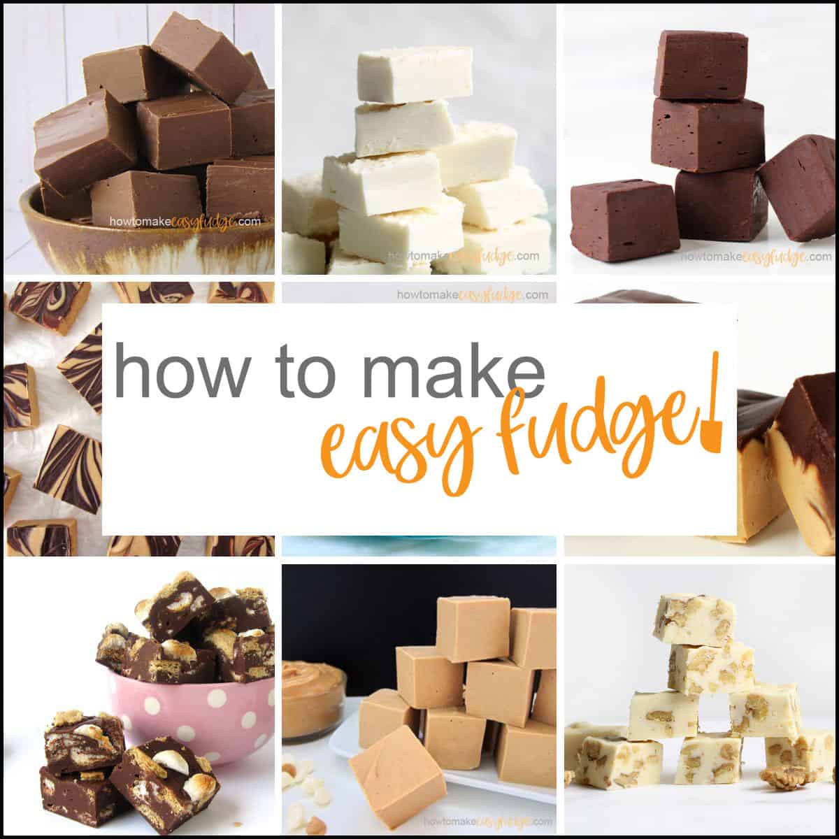 How to make easy fudge collage of homemade fudge