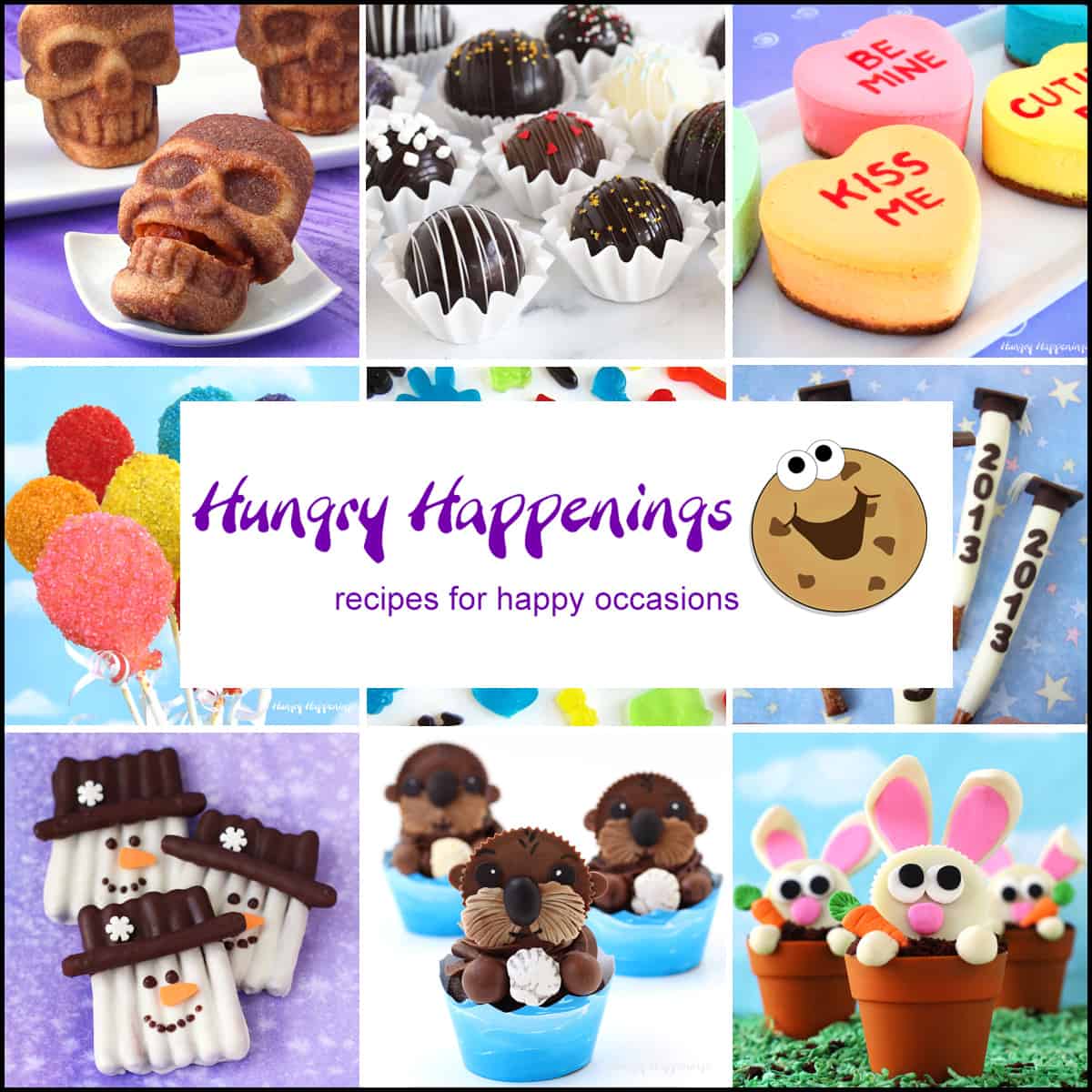 Hungry Happenings collage of fun food