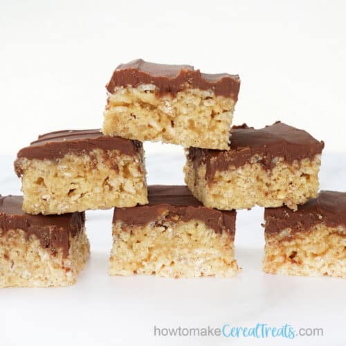 Best recipe for scotcheroos with peanut butter rice krispie treats and chocolate butterscotch topping