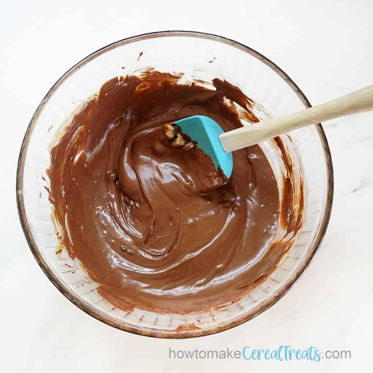 melted chocolate butterscotch topping