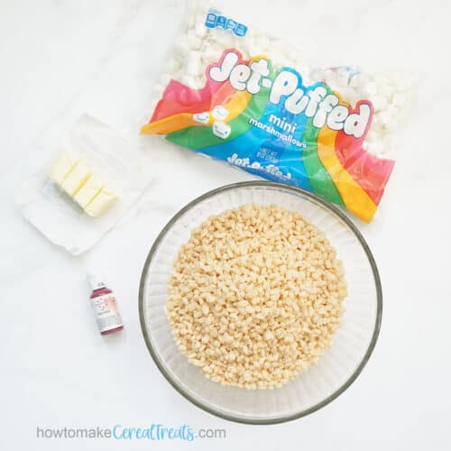EASY red Rice Krispie Treats from HowToMakeCerealTreats.com