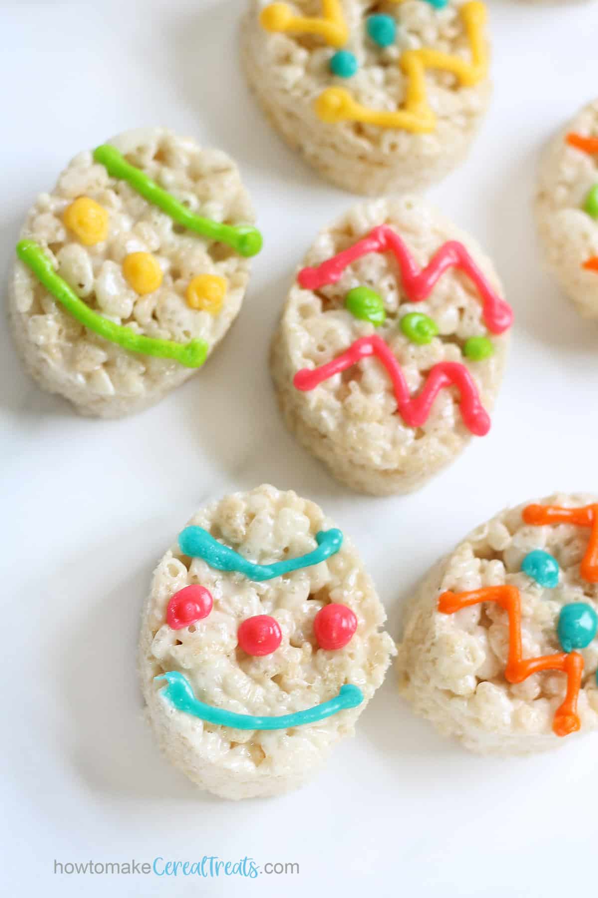 frosted easter egg Rice Krispie treats