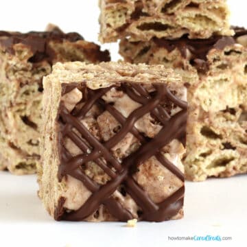 chex cereal bars drizzled with chocolate