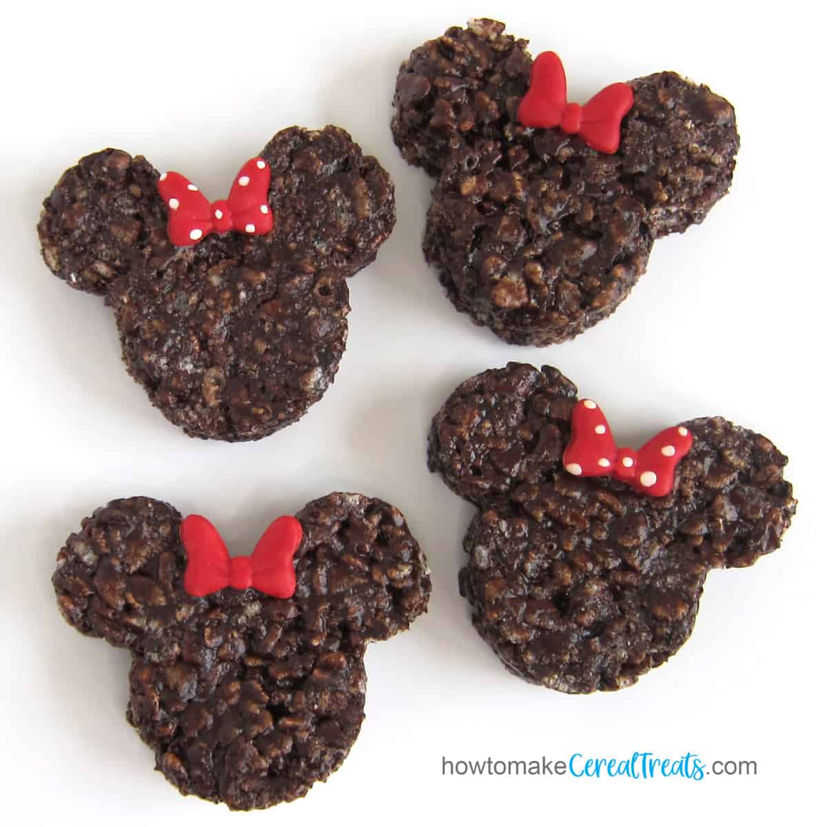 Minnie Mouse chocolate rice crispy treats