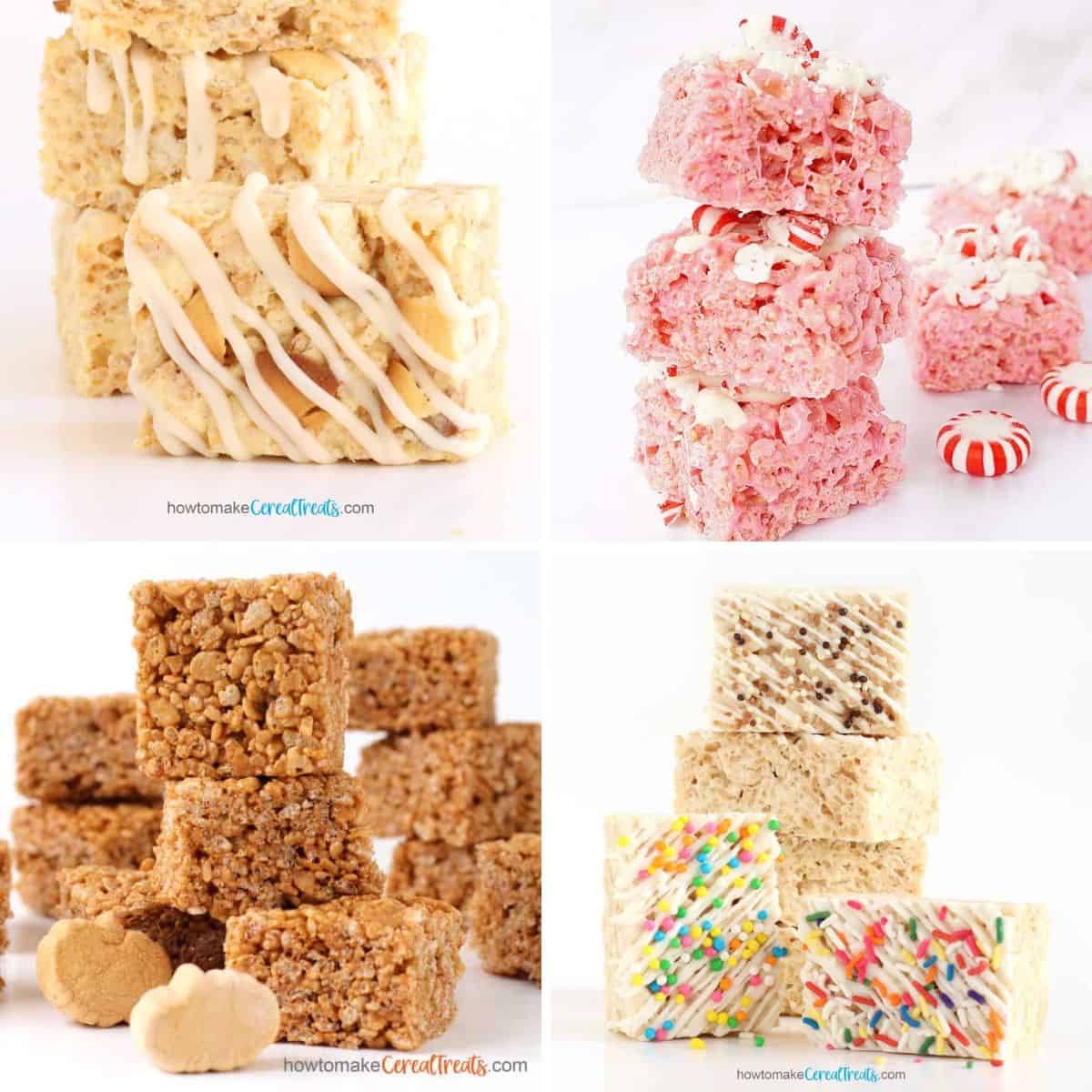 collection of gourmet rice crispy treats with different flavors