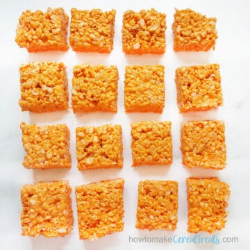 orange Rice Krispie Treats for fall